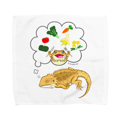 夢見るフトアゴちゃんミニタオル（L） Towel Handkerchief