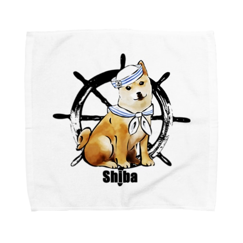 マリンだワン　柴犬 Towel Handkerchief