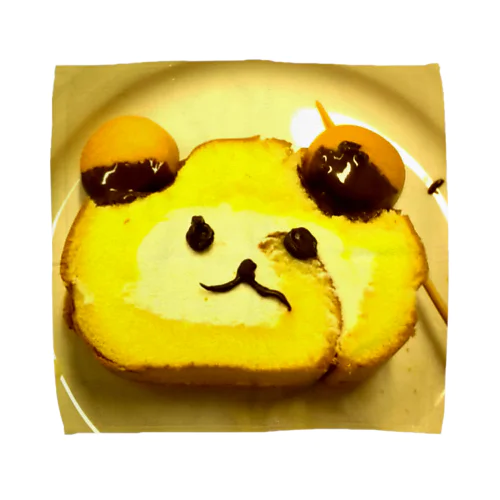 ロールケーキのくま タオルハンカチ