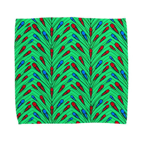 キミの奥まで飛んで行け！ GREEN Towel Handkerchief