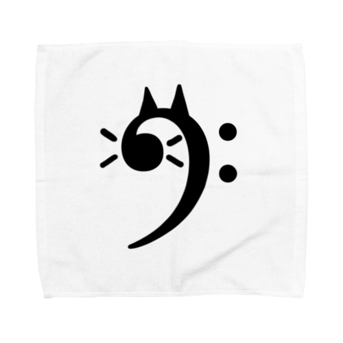 ヘ音記号ちゃん（猫） Towel Handkerchief