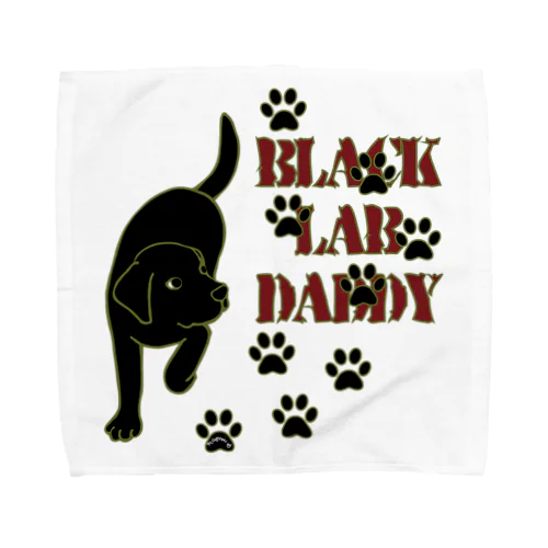 Black Lab Daddy　ブラックラブラドール Towel Handkerchief