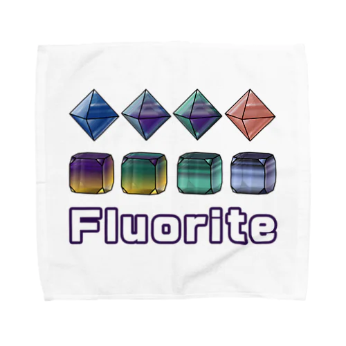 koushiki-RECTANGLE.crystallogram18.1paintwhite-fluorite1 Towel Handkerchief