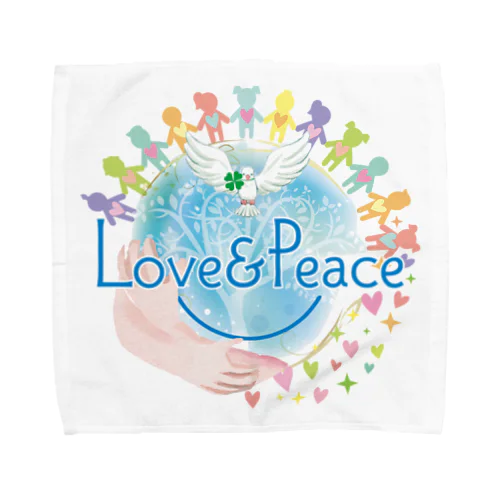 Love＆Peaceキッズ用ロゴ タオルハンカチ