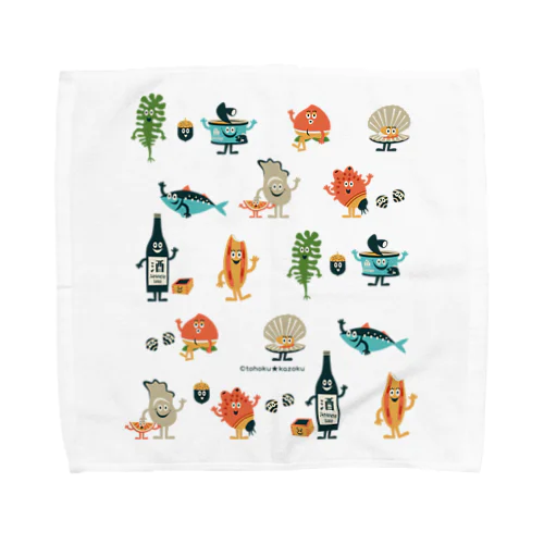 東北☆家族　パターン Towel Handkerchief