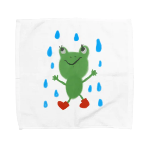 雨がだいすきカエルくん Towel Handkerchief