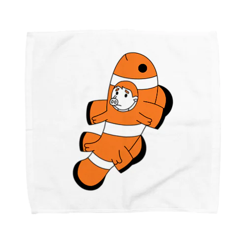 カクレブタノミ（縦） Towel Handkerchief