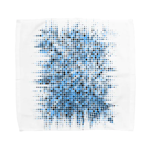 青い爆発 Towel Handkerchief
