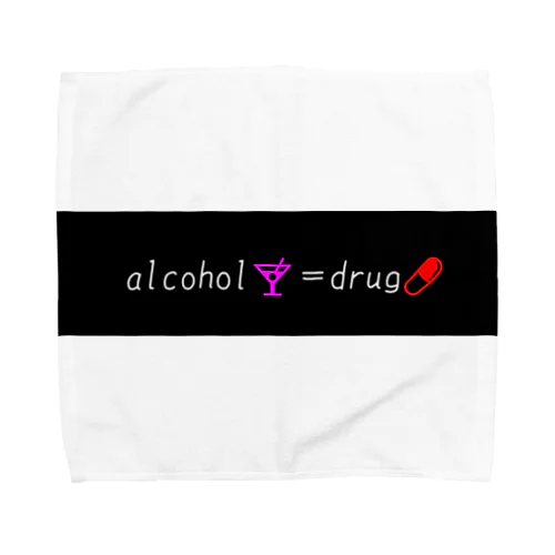 alcohol＝drug 타월 손수건