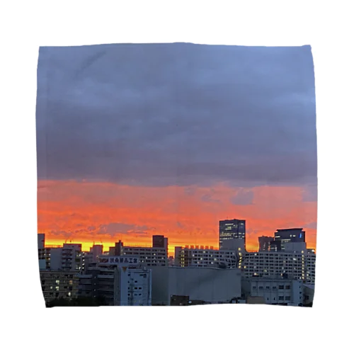 茜色の夕焼け Towel Handkerchief