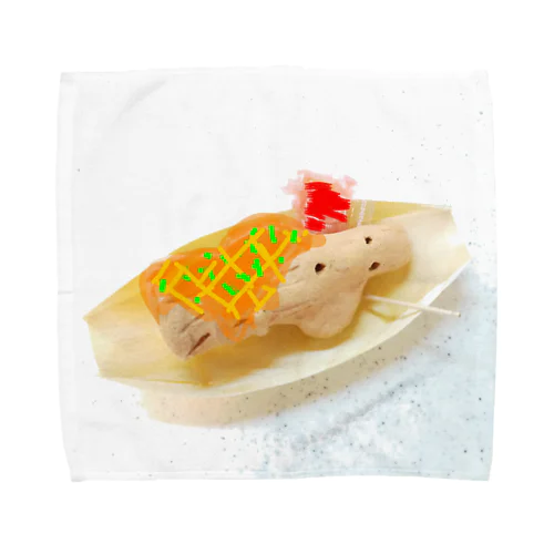 ミネラル豊富なはにわさん。タコ焼き風味 Towel Handkerchief