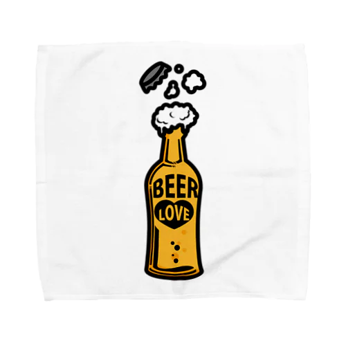ILOVEBEER-ビール瓶-お酒好きに タオルハンカチ