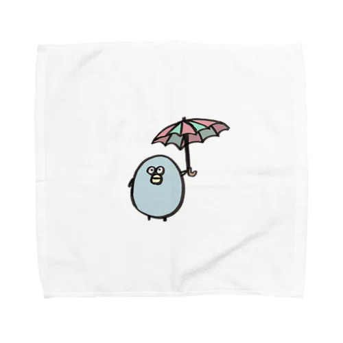 幸せ太りのアオイトリ Towel Handkerchief