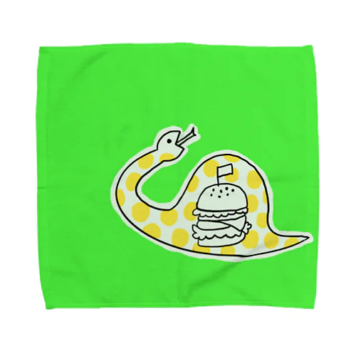 ヘビとハンバーガー Towel Handkerchief