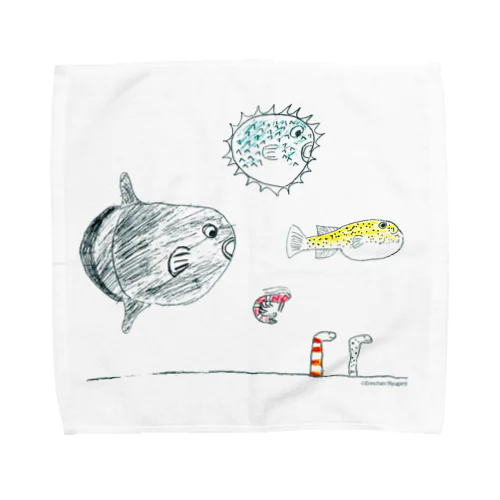 海のなかま Towel Handkerchief