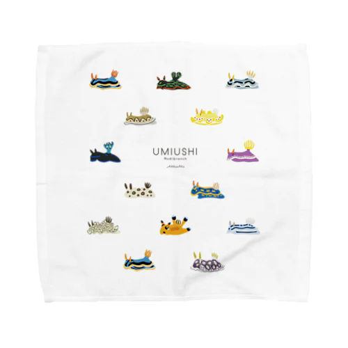 ウミウシさん集合 Towel Handkerchief