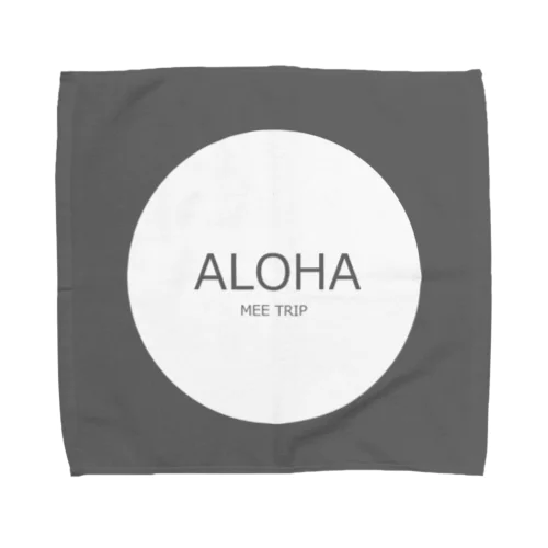 ALOHA handkerchief_gray タオルハンカチ