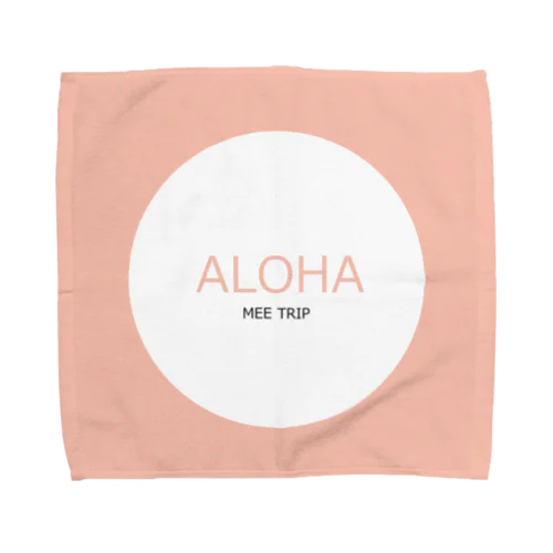 ALOHA  handkerchief_salmonpink タオルハンカチ
