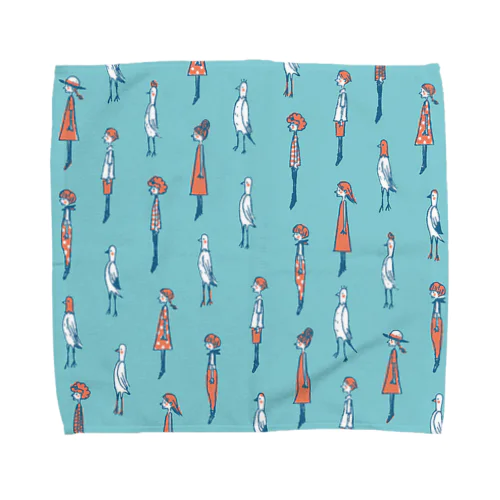 I WISH I WERE A BIRD.ビビッド Towel Handkerchief