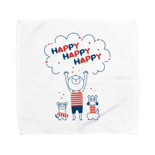 HAPPY HAPPY HAPPY！上を向いて笑おう！夏バージョン Towel Handkerchief