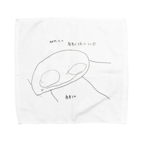 康貴が描いたママ Towel Handkerchief