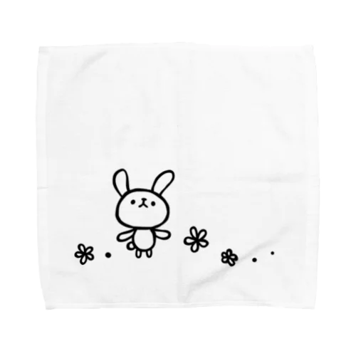 花とうさぎ Towel Handkerchief