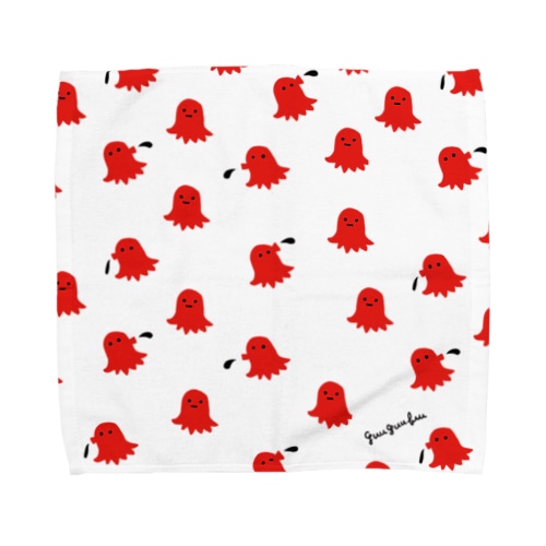 ひかえめにスミふくタコさん Towel Handkerchief