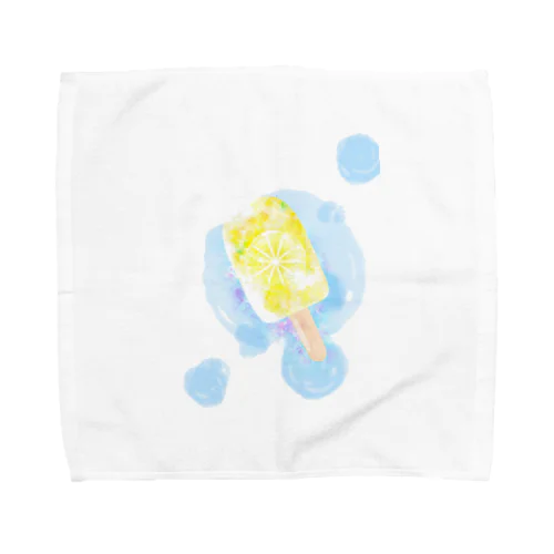 アイスキャンディーレモン柄 Towel Handkerchief