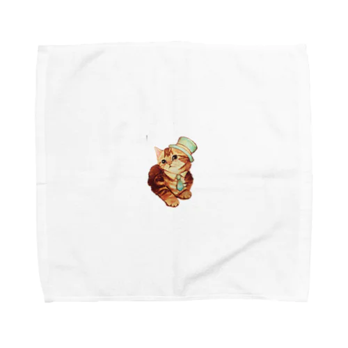紳士オシャレ子猫ちゃん Towel Handkerchief