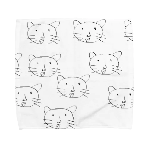 ねこけち Towel Handkerchief