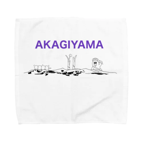 郷土愛！群馬非公認キャラクター版赤城山 Towel Handkerchief