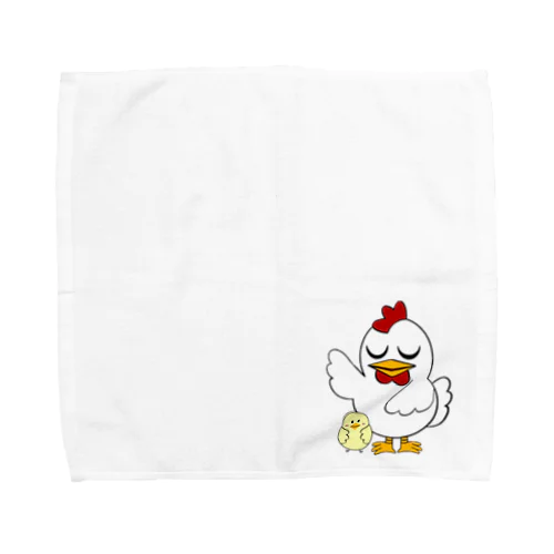 ニワトリ親子 Towel Handkerchief