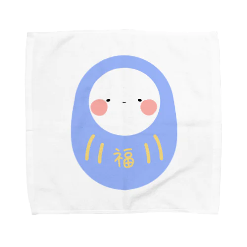 気怠げだるま(青） Towel Handkerchief