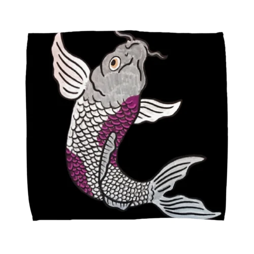 Rising Carp ⓬ Towel Handkerchief