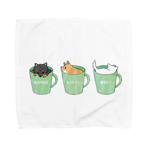 Shiba Coffee  Towel Handkerchief