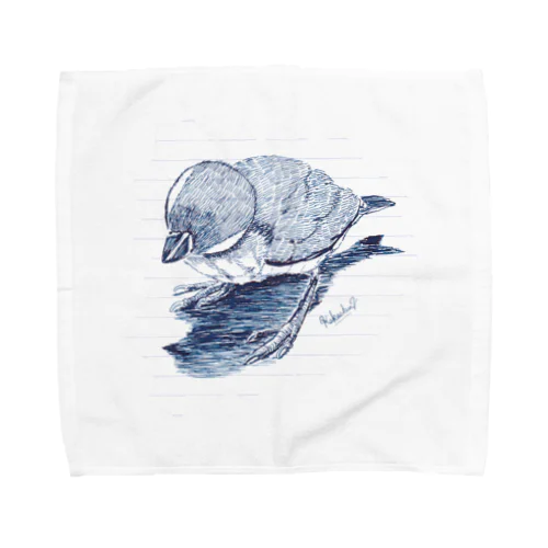 ひな文鳥のくりくりアタマ Towel Handkerchief