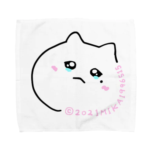 ねこ泣き Towel Handkerchief