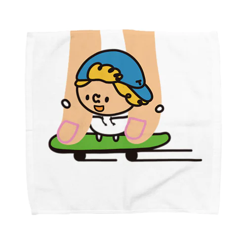 スケボーつぶっちと人。 Towel Handkerchief