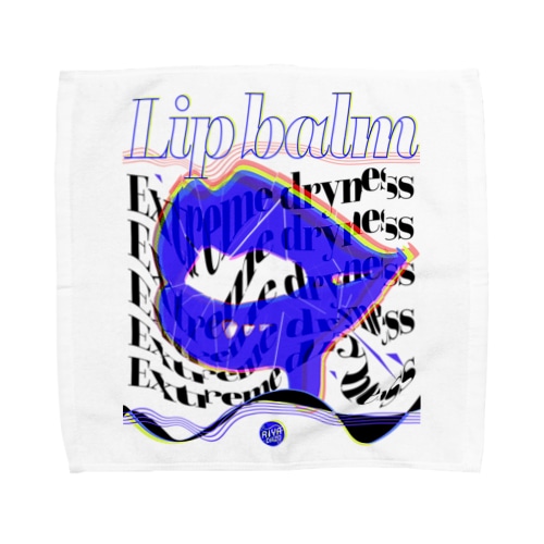 唇ブチ切れ (bright) Towel Handkerchief