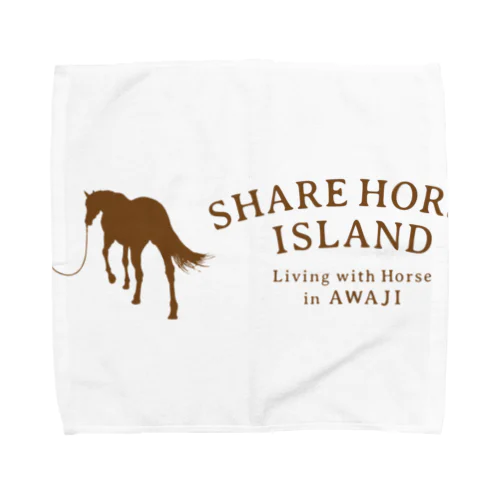 ブラウン　シェアホースアイランド公式ロゴS Towel Handkerchief