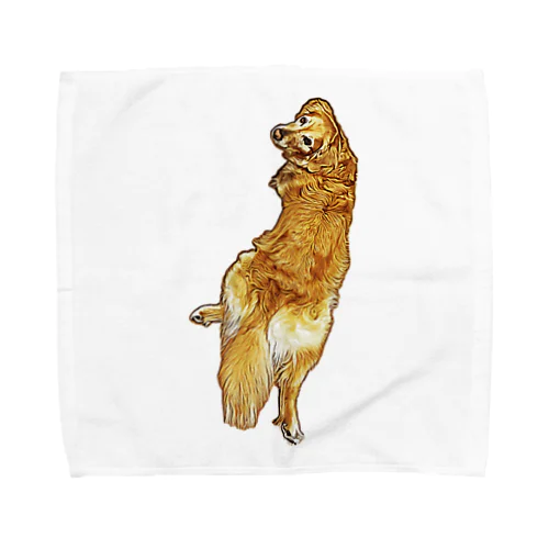 golden retriever Towel Handkerchief