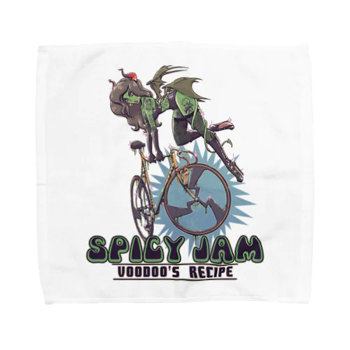 "SPICY JAM" (green) Towel Handkerchief