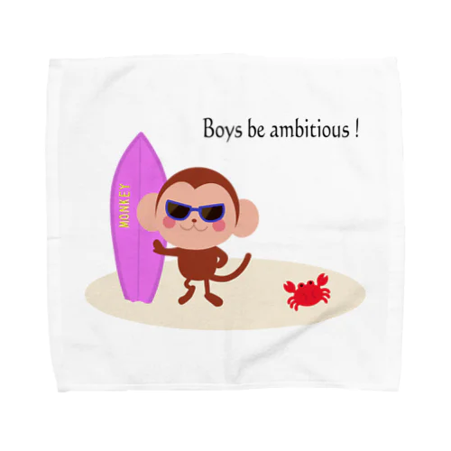 Boys be ambitious! タオルハンカチ