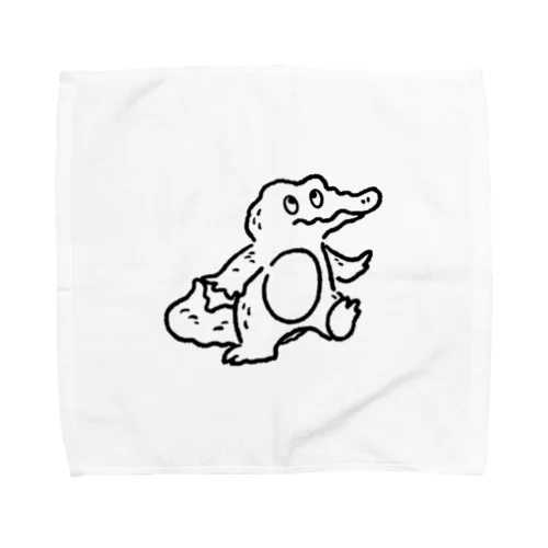 ワニ（黒） Towel Handkerchief