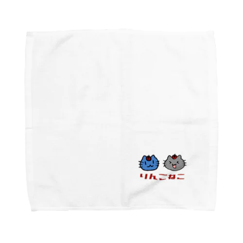 デニム色落ちりんごねこプラス Towel Handkerchief