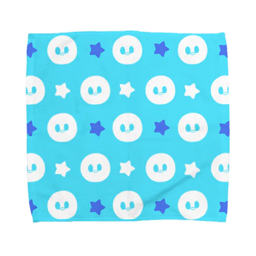 パターン柄のおかお Towel Handkerchief