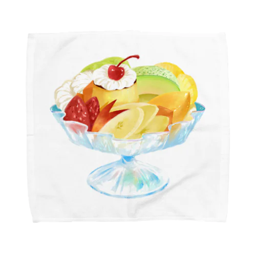 純喫茶ブルーラビット　プリンアラモード(正面) Towel Handkerchief