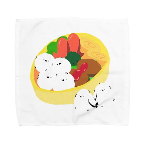 シマエナガ×お弁当 Towel Handkerchief