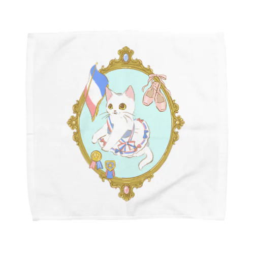 バレエ猫🐈パリの炎 Towel Handkerchief