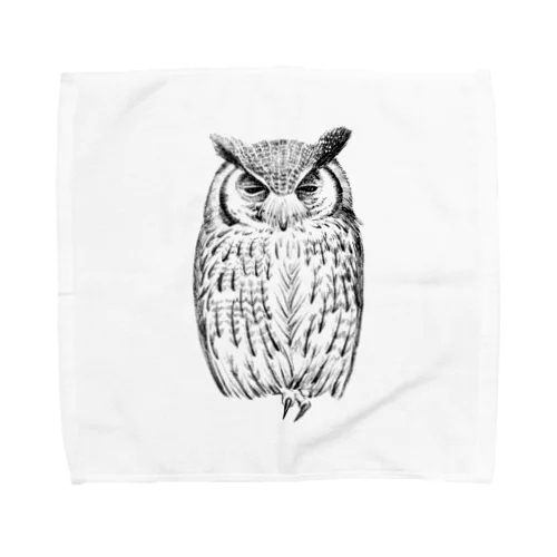 ねむいアフリカオオコノハズク Towel Handkerchief